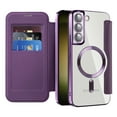 thumbnail image 5 of Allytechgroup Wallet Case for Samsung Galaxy A26 5G with Card Slots & Lens Protector, Compatible with MagSafe, Slim Shockproof Anti-Scratch Clear Back Panel [RFID Blocking] Case, Purple, 5 of 8