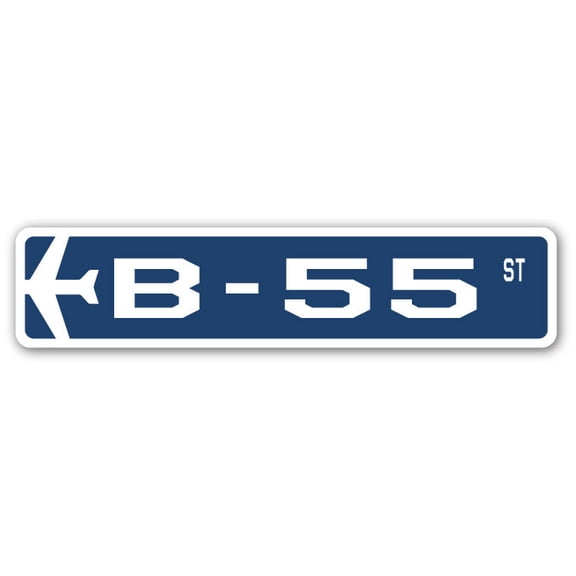 B-55 Street Sign Air Force Aircraft Military | Indoor/Outdoor | 36" Wide