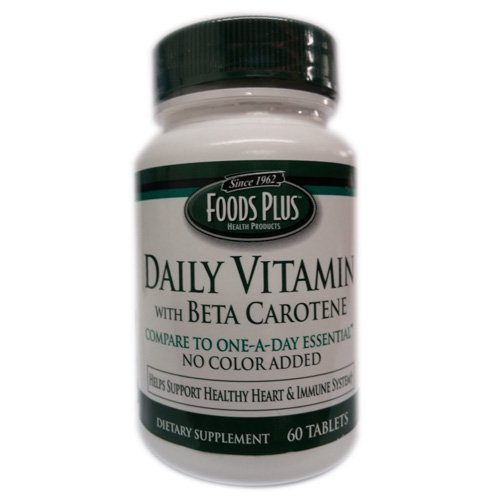 Foods Plus Daily Vitamin With Beta Carotene Tablets 60 Ea Walmart
