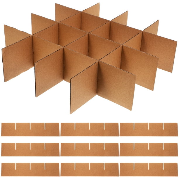 BRIGHTFUFU 24 divisores de cartón para cajas móviles, divisores de papel para envíos, divisores de vidrio para embalaje.