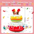 thumbnail image 5 of 4-in-1 Dog Birthday Cake Toy, Interactive Snuffle Puzzle, Funny Dog Toys—Plush Squeaky Treat Dispenser with Cotton Rope, Hide ＆ Seek Enrichment Toy for Small/Medium/Large Dogs, 5 of 7