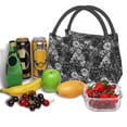 thumbnail image 3 of Fuzoiu Black Cats In A Garden Print Portable Insulation Lunch Bag,Large Lunch Box,Container Reusable Leakproof Tote for Work, Travel, and Outdoor Activities, 3 of 6