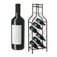 thumbnail image 2 of K&B Furniture Wine Bottle Shaped Freestanding Floor Metal Wine Rack Storage - Holds 12 Bottles - Pewter Finish, 2 of 3