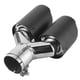 thumbnail image 5 of Punta de escape de fibra de carbono, tubo doble, modificación Universal de vehículo para coche, montaje lateral izquierdo de acero inoxidable, 5 of 12