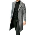 thumbnail image 3 of Vedolay Winter Coats for Men Long Sleeve Button Down Blazer Jacket Wear Coat Clothes Grey,2XL, 3 of 5