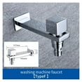 thumbnail image 2 of Robinet de Laveuse à 2 Sorties d'Eau, Bec Double pour Jardin et Extérieur, Plaqué Chrome, Caractéristiques Polyvalentes, 2 of 5
