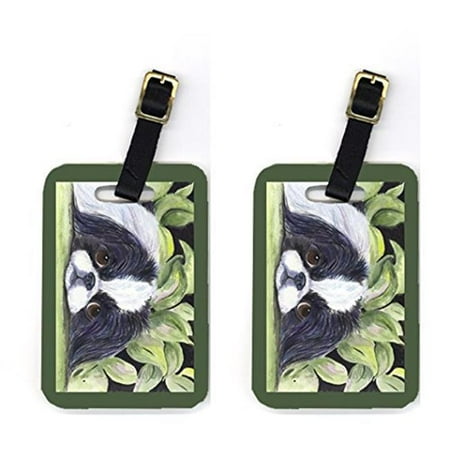 Chic Luggage Tags - Pair of 2 Japanese Chin Luggage Tags