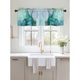 thumbnail image 2 of Valances for Windows Teal Green Rod Pocket Cafe Window Treatments Valance Curtains for Kitchen Bathroom Laundry Basement Windows 56"x16", 2 of 9
