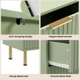 thumbnail image 4 of Tzou Fluted 6 Drawer Dresser, Modern Bedroom Dresser with Deep Storage Drawers & Wide Surface, Multi-Functional Wooden Organizer for Living Room, Hallway(Green), 4 of 7