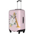 thumbnail image 2 of Flower Lette A Pink Luggage Cover Elastic Washable Stretch Suitcase Protector Anti-Scratch Travel Suitcase Cover for Kid and Adult M (22-24 inch suitcase), 2 of 6