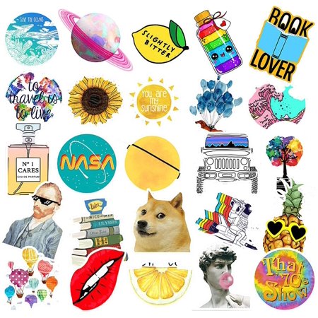 Sticker Fidner Lonbiaci Stickers 100 Pieces, Fashion, Waterproof Vinyl Stickers for ...