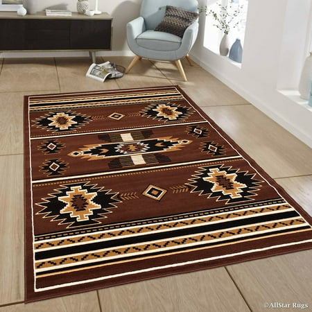 Dark Rug Allstar Dark Brown Woven High Quality Rug. Traditional. Persian. Flower. Western. Design Area Rug (5' 2