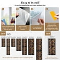 thumbnail image 6 of Boho Black Flowers Window Privacy Film, Spring Abstract Watercolor Floral Leaf Static Cling UV Sun Blocking Heat Control Window Tint Day and Night, Non-Adhesive One Way Privacy Cover 17.7''x39.3'', 6 of 7