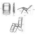 thumbnail image 7 of FDW New Zero Gravity Chairs Case of 2 Lounge Patio Chairs Outdoor Yard Beach,Foldable,Alloy Steel, 7 of 7
