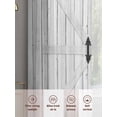 thumbnail image 6 of Farmhouse Wood Grain Sheer Curtains 72 Inch Length 2 Panels for Living Room, Vintage Country Barn Gate Grey Voile Kitchen Curtain Set, Luxury Privacy Drapes Window Treatment for Bedroom, 6 of 7