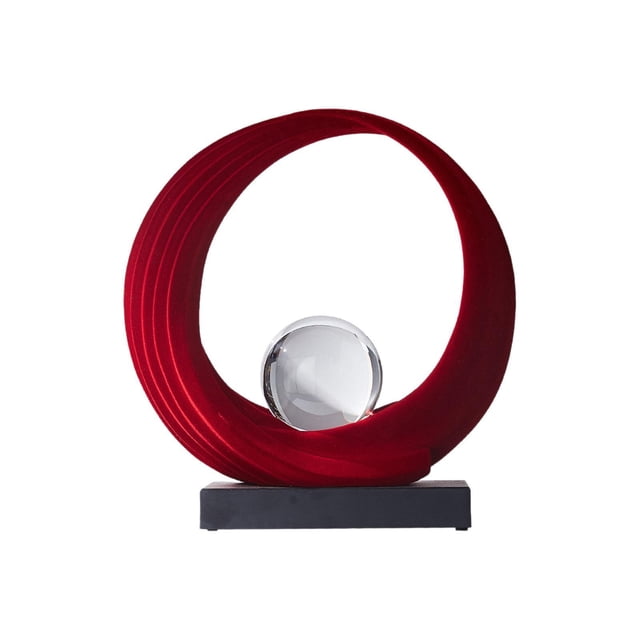Adorno decorativo de escritorio Strade Fareast Limited escultura de mesa estatua flocada 26 cm x 9 cm x 28 cm