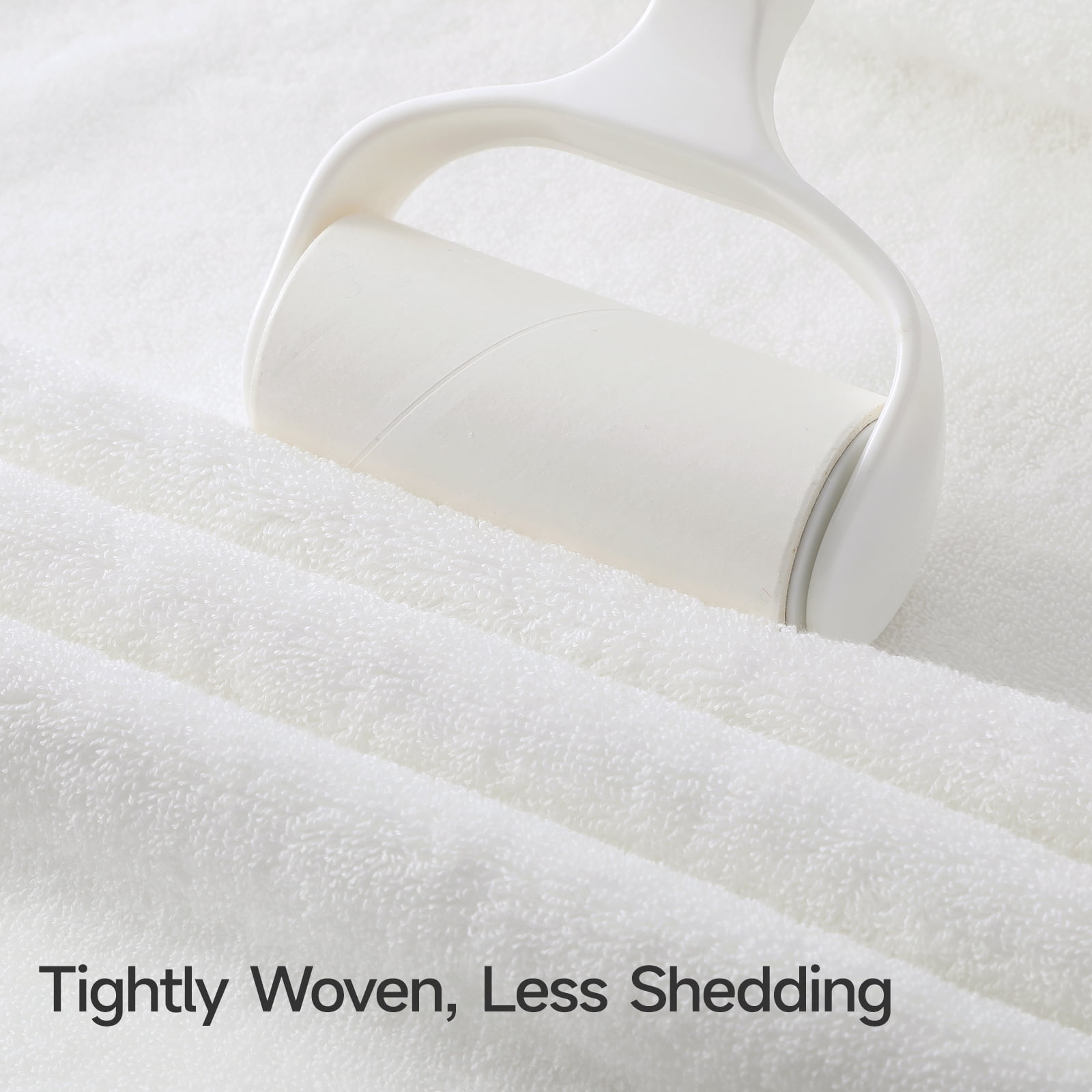 REDKISS 100% Cotton Bath Towels Set 2 Pack, 31x63 760GSM Luxury White Towels. Shower Towels for Bathroom, Hotel Quality Toallas Para Baño.