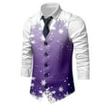 thumbnail image 5 of Mens Christmas Vest Outerwear Holiday Gatherings Casual Stylish Layering Piece Every Occasion Light Purple Size L, 5 of 6