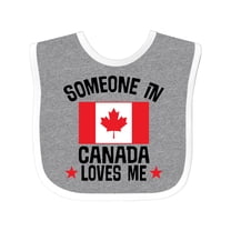Inktastic Someone in Canada Loves Me Boys or Girls Baby Bib