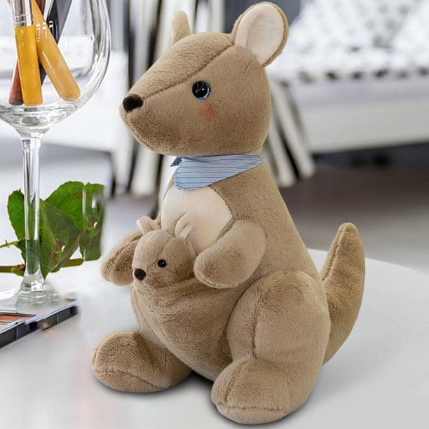 Muñeco de Dibujos Animados, Juguete de Peluche, Regalos de Cumpleaños, Juguetes de Muñeca, Regalos de Navidad, Decoración de Sala de Estar, Simulación , marrón, 26cm BLESIY canguros muñeca