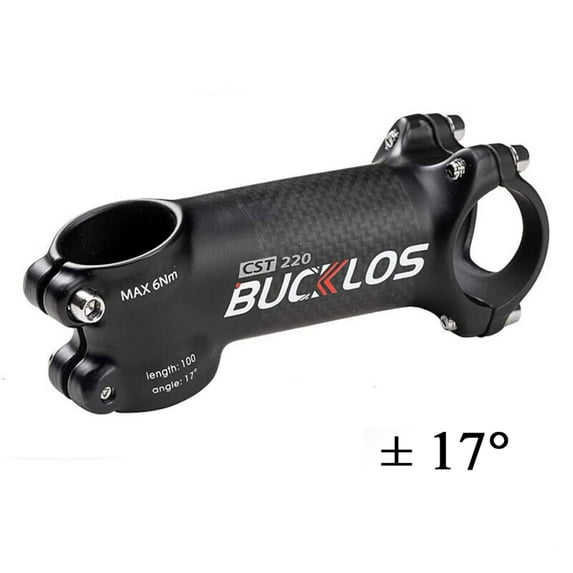 BUCKLOS Road Bicycle Stem Carbon Fiber/Aluminum 17 Degree Ultralight Mtb Power 70/80/90/100/110mm bike table Part