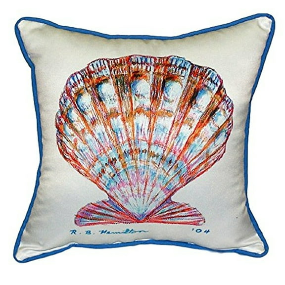 Scallop Shell Small Indoor/Outdoor Pillow 12x12