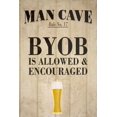 thumbnail image 2 of SD Graphics Studio 13x18 Gold Ornate Wood Framed with Double Matting Museum Art Print Titled - Man Cave Rules I, 2 of 4