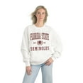 thumbnail image 3 of Women's Gameday Couture White Florida State Seminoles Premium Fleece Drop Shoulder Oversized Pullover Sweatshirt, 3 of 4
