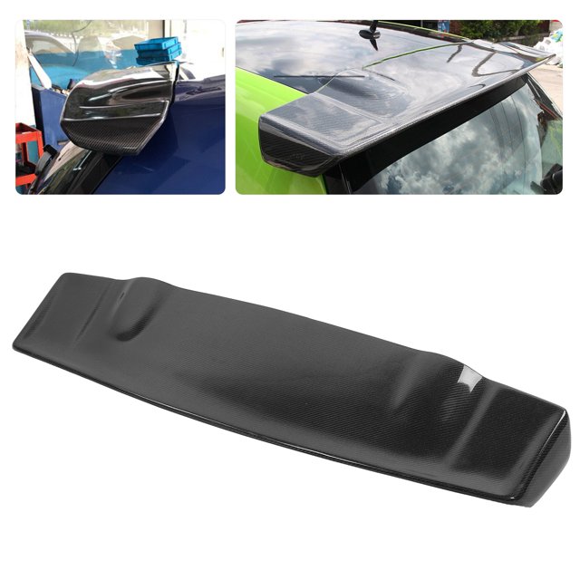 Akozon Alerón de alerón trasero Alerón de ala de techo trasero Labio de fibra de carbono negro brillante Apto para R Coupe 2008-2014 ANGGREK Otros