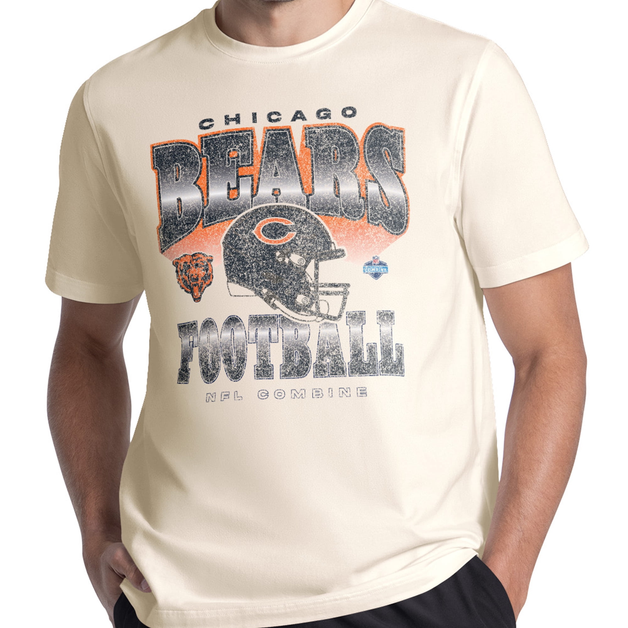 Chicago Bears Men's NFL Combine Faded Fashion Short Sleeve T-Shirt
