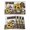 Yellow Beige Ivory, variant on Yellow Sunflowers Placemats Set of 8, Western Star Brown Farmhouse Plaid Placemats for Dining Table, Place Mats for Kitchen Tabletop, Waterproof Wipeable Dining Table Mats Set