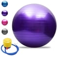 thumbnail image 1 of Pelota de yoga, anti-explosión, engrosada, estabilidad, pelota de equilibrio, pilates, barra, fisioterapia, pelota de ejercicio, regalo, bomba de aire Xemadio LN-1627, 1 of 6