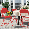 thumbnail image 3 of MoNiBloom 10pcs Plastic Foldable Chair, Patio Seat for Wedding Party Meeting Indoor Outdoor, Red, 3 of 12
