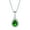 Green, variant on Womens Sterling Silver Victorian Bridal Necklace Blue Solitaire CZ Teardrop Pendant