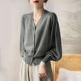 thumbnail image 2 of Vedolay Sweaters for Women Trendy Button Down Long Sleeve Soft Knit Cardigan Coat Gray,One Size, 2 of 5