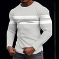 thumbnail image 5 of YFNNUP Mens Big and Tall Crewneck Tshirt Casual Waffle Stripe Shirts Long Sleeve Fashion Workout Pullover Tee, 5 of 5