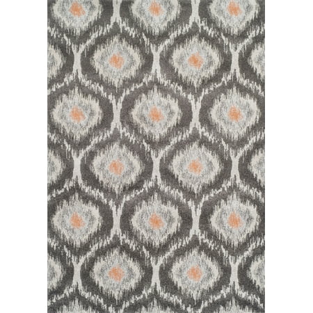 Addison Platinum Moroccan Trellis Orange Area Rug