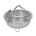 thumbnail image 1 of Cesta de vapor con asa plegable, colador multifuncional de acero inoxidable 304, inserto de vapor para olla arrocera eléctrica de 22 cm/8,66 pulgadas, 1 of 14