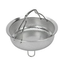 5.5-Inch Stainless Steel Steam Basket, Foldable Handle Steamer for Rice Cookers & Pots