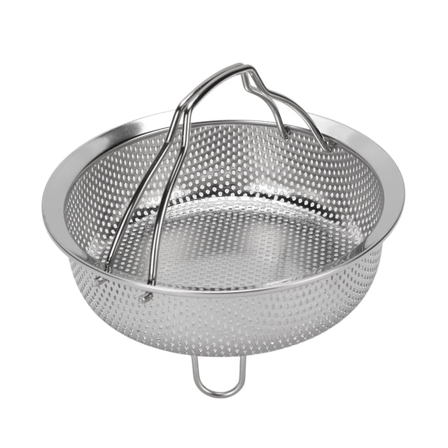 Cesta de vapor con asa plegable, colador multifuncional de acero inoxidable 304, inserto de vapor para olla arrocera eléctrica de 22 cm/8,66 pulgadas