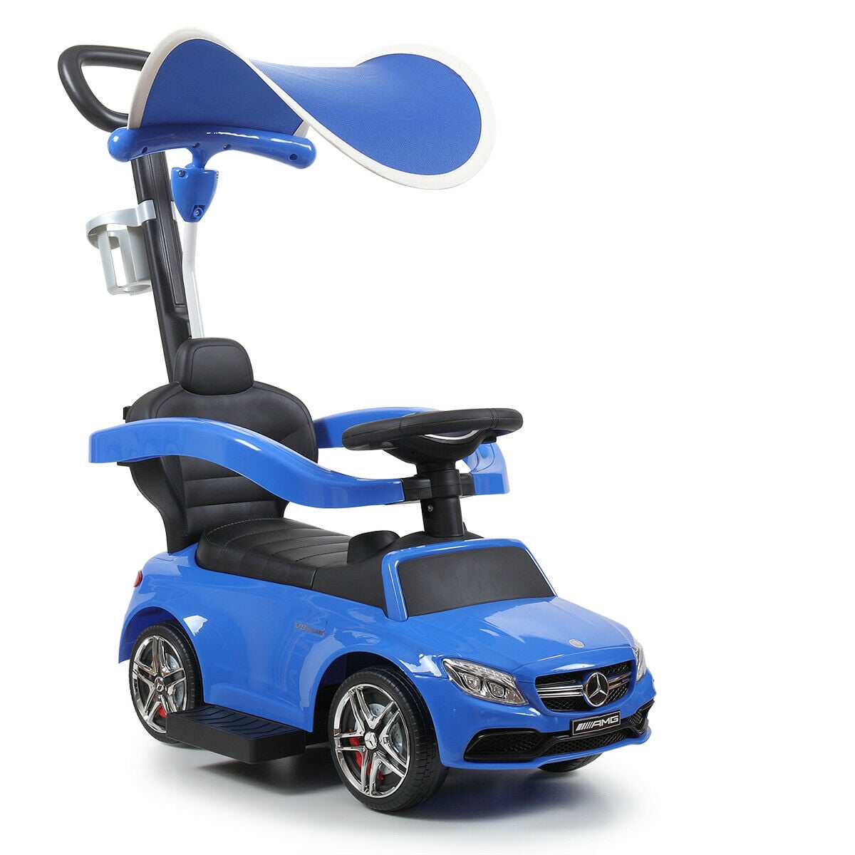 Veryke 3 in 1 Convertible Baby Toddler Strolle, Kids Ride On Push Car Vehicles Toy for Children Boys & Girls, Blue