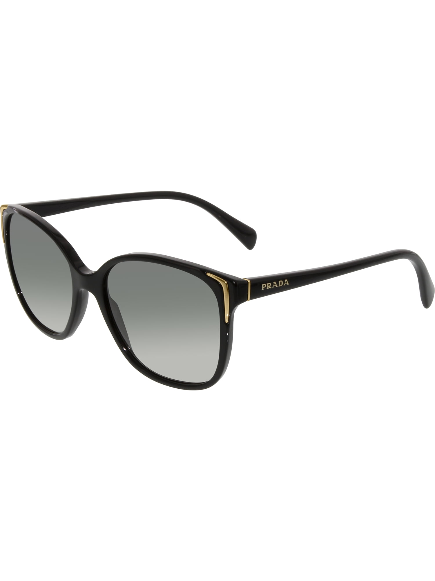 Prada Women's Gradient PR01OS-1AB3M1-55 Black Cat Eye Sunglasses