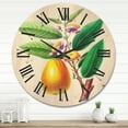 thumbnail image 2 of Designart 'Ancient Fruits I' Farmhouse Wood Wall Clock, 2 of 5