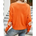 thumbnail image 3 of Cardigan Sweaters for Women Floral Print Loose Casual Button Down Open Front Cute Knit Flower Cardigans Sweater Alsol Lamesa, 3 of 4