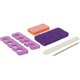 thumbnail image 2 of Kit de pedicura Forpro de 5 piezas, 100 unidades, empaquetado individualmente, almohadilla de piedra pómez morada, lima de uñas de madera de grano 80/100, mini pulidor de grano 80/100, palito de mader, 2 of 9