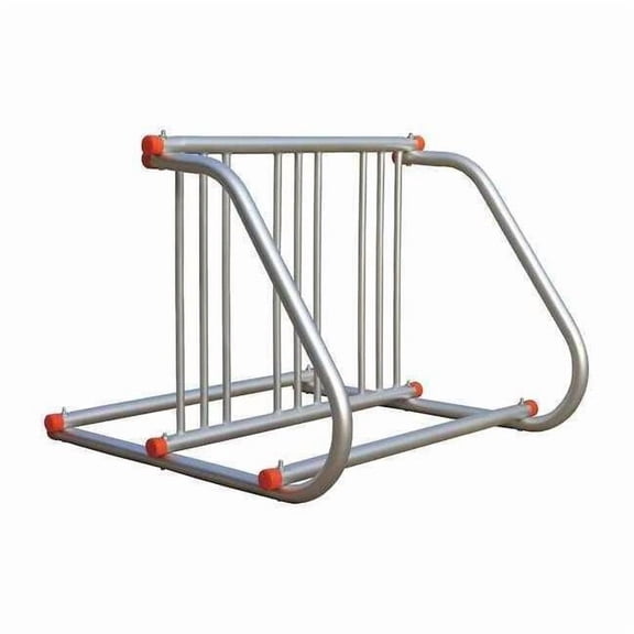 Bike Rack, 2-Sided, 6-Bike, 39-1/2 in., Slvr 8AN88