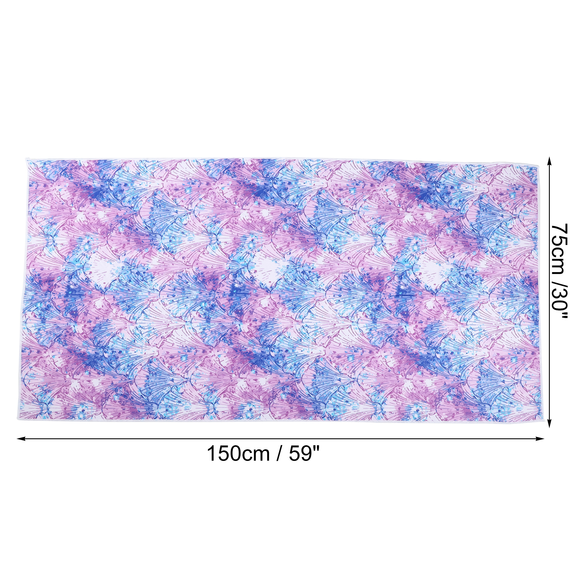 Unique Bargains Soft Absorbent Beach Towel Purple 59"x30" for Beach 1 Pc