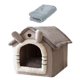 thumbnail image 5 of Casa de peluche para perros, casa para mascotas, cómoda con fondo antideslizante, cama cueva para gatitos, cuevas para gatos, cama para conejillos de S, 5 of 9