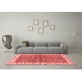 thumbnail image 3 of Ahgly Company Indoor Round Abstract Red Modern Area Rugs, 8' Round, 3 of 4