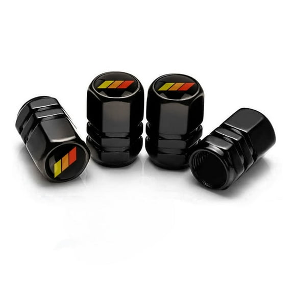4PCS Black Metal Tire Valve Stem Caps for Toyota, Auto Accessories